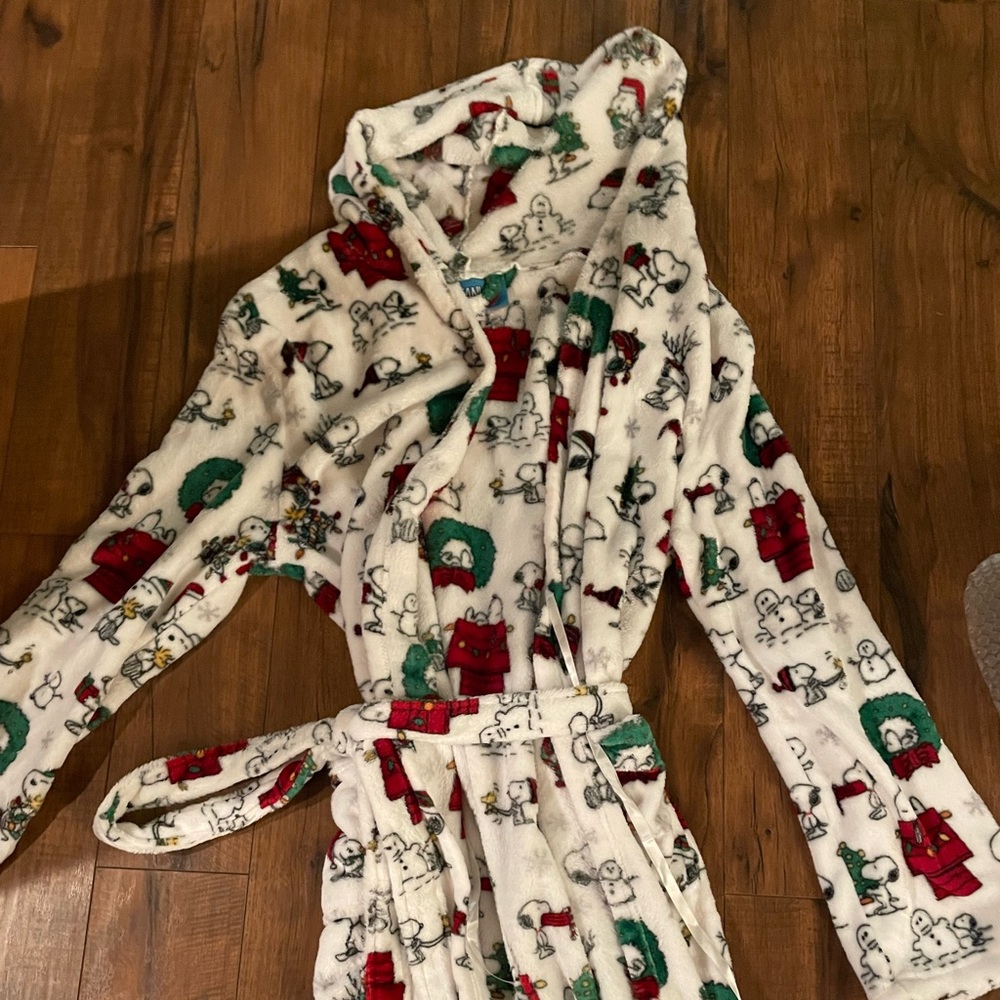 Peanuts snoopy Christmas super soft hooded robe
